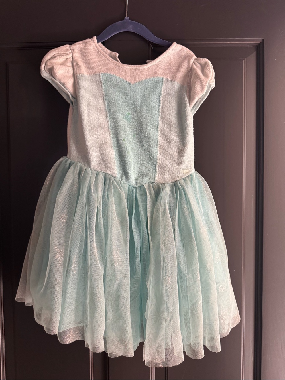 GAP Disney Princess Elsa Short Sleeve Sweater Dress Tulle Skirt 5T
